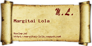 Margitai Lola névjegykártya